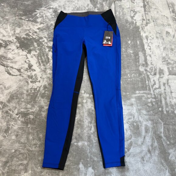 Mountain Hardwear Pants - Mountain Hardwear Chockstone Tights womens Small Royal Blue Hybrid outdoor trail
